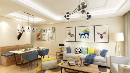 135平米普通戶型現代簡約家裝裝修圖片設計